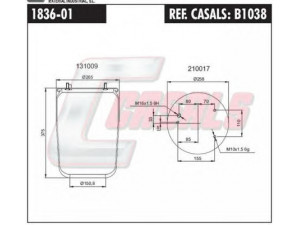 CASALS B1038 dėklas, pneumatinė pakaba 
 Pakaba -> Pneumatinė pakaba
0067504, 0067504