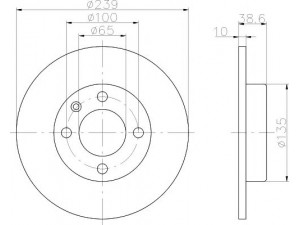 HELLA PAGID 8DD 355 100-041 stabdžių diskas 
 Stabdžių sistema -> Diskinis stabdys -> Stabdžių diskas
811615301, 811615301B, 811615301C