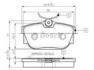 BOSCH 0 986 TB2 813 stabdžių trinkelių rinkinys, diskinis stabdys 
 Techninės priežiūros dalys -> Papildomas remontas
7D0 698 451 A