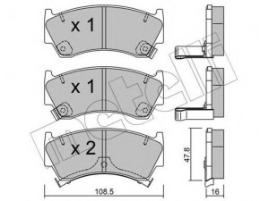 METELLI 22-0278-0 stabdžių trinkelių rinkinys, diskinis stabdys 
 Techninės priežiūros dalys -> Papildomas remontas
41060-0M891, 41060-0M892