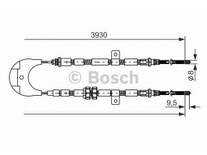 BOSCH 1 987 477 233 trosas, stovėjimo stabdys 
 Stabdžių sistema -> Valdymo svirtys/trosai
6723389, 92FB 2A603 AD