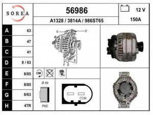 EAI 56986 kintamosios srovės generatorius 
 Elektros įranga -> Kint. sr. generatorius/dalys -> Kintamosios srovės generatorius