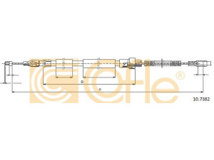 COFLE 10.7382 trosas, stovėjimo stabdys 
 Stabdžių sistema -> Valdymo svirtys/trosai
291609702G