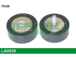 LUCAS ENGINE DRIVE LA0635 kreipiantysis skriemulys, V formos rumbuotas diržas 
 Diržinė pavara -> V formos rumbuotas diržas/komplektas -> Laisvasis/kreipiamasis skriemulys
