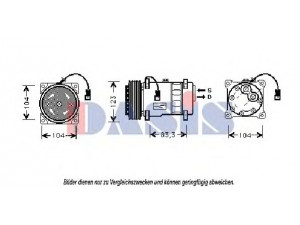AKS DASIS 850484N kompresorius, oro kondicionierius 
 Oro kondicionavimas -> Kompresorius/dalys
6453P5