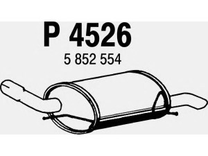 FENNO P4526 galinis duslintuvas 
 Išmetimo sistema -> Duslintuvas
5852122, 5852123, 5852124, 5852284