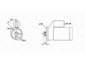 MAGNETI MARELLI 943241073010 starteris 
 Elektros įranga -> Starterio sistema -> Starteris
M002T50171, M002T50181, M002T52071