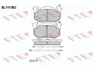 FTE BL1113B2 stabdžių trinkelių rinkinys, diskinis stabdys 
 Techninės priežiūros dalys -> Papildomas remontas
95589273, 95620859, 95624484, 60 00 008 125