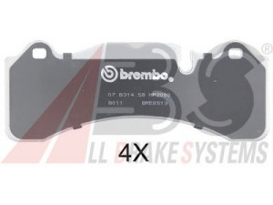 A.B.S. 35007S stabdžių trinkelių rinkinys, diskinis stabdys