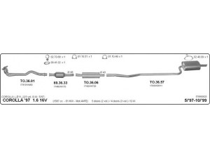 IMASAF 579000025 išmetimo sistema 
 Išmetimo sistema -> Išmetimo sistema, visa