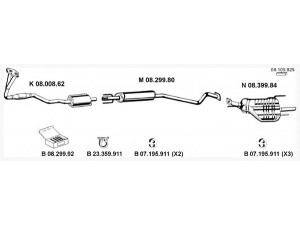 EBERSPÄCHER 082432 išmetimo sistema 
 Išmetimo sistema -> Išmetimo sistema, visa