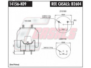 CASALS B2604 dėklas, pneumatinė pakaba