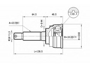 STATIM C.632 jungčių komplektas, kardaninis velenas 
 Ratų pavara -> Sujungimai/komplektas
44101-84012, 44101-84150, 44101-84331