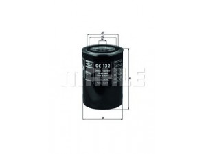 KNECHT OC 132 alyvos filtras 
 Techninės priežiūros dalys -> Techninės priežiūros intervalai
152089X70A, 15208Y9700, 15208Y9701