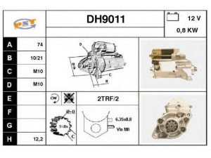 SNRA DH9011 starteris 
 Elektros įranga -> Starterio sistema -> Starteris
2810015040, 2810015060, 2810015090