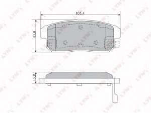 LYNXauto BD-5719 stabdžių trinkelių rinkinys, diskinis stabdys 
 Techninės priežiūros dalys -> Papildomas remontas
44060-4U010, 44060-4U092, 44060-6Y390