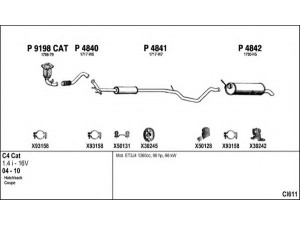FENNO CI611 išmetimo sistema 
 Išmetimo sistema -> Išmetimo sistema, visa