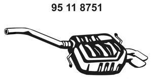 EBERSPÄCHER 95 11 8751 galinis duslintuvas 
 Išmetimo sistema -> Duslintuvas
3C0.253.609 AJ, 3C0.253.609 AM