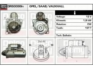 DELCO REMY DRS0099N starteris 
 Elektros įranga -> Starterio sistema -> Starteris
M1T30071, M1T30072, 55353857, 6202074