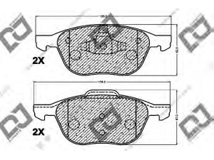 DJ PARTS BP1158 stabdžių trinkelių rinkinys, diskinis stabdys 
 Techninės priežiūros dalys -> Papildomas remontas
1223682, 1321517, 1360305, 1519528