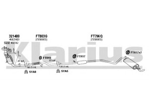 KLARIUS 330873U išmetimo sistema 
 Išmetimo sistema -> Išmetimo sistema, visa