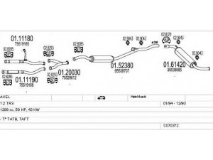 MTS C070372008597 išmetimo sistema 
 Išmetimo sistema -> Išmetimo sistema, visa
