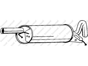 BOSAL 233-119 galinis duslintuvas 
 Išmetimo sistema -> Duslintuvas
3B0 253 609, 3B0 253 609 AT