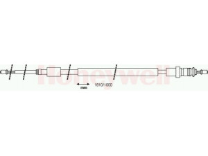 BENDIX 433026B trosas, stovėjimo stabdys 
 Stabdžių sistema -> Valdymo svirtys/trosai
4742Z0, 4745V1, 4745VA, 4745Z0