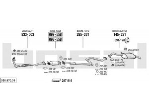 BOSAL 058.970.09 išmetimo sistema 
 Išmetimo sistema -> Išmetimo sistema, visa