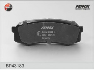 FENOX BP43183 stabdžių trinkelių rinkinys, diskinis stabdys 
 Techninės priežiūros dalys -> Papildomas remontas
446560010, 446660010, 446660050