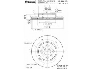 BREMBO 09.B508.10 stabdžių diskas 
 Stabdžių sistema -> Diskinis stabdys -> Stabdžių diskas
4351274010, 4351274010