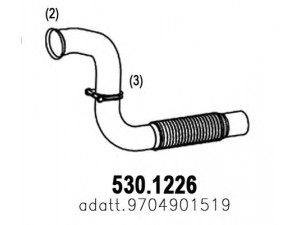 ASSO 530.1226 išleidimo kolektorius 
 Išmetimo sistema -> Išmetimo vamzdžiai
9704901519