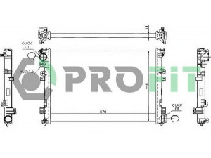 PROFIT PR 0545A1 radiatorius, variklio aušinimas 
 Aušinimo sistema -> Radiatorius/alyvos aušintuvas -> Radiatorius/dalys
1301P2, 1301P3, 1301W2, 1301W4
