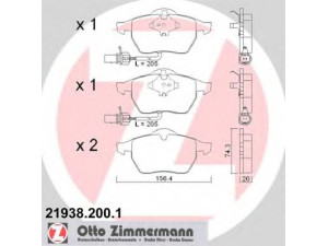 ZIMMERMANN 21938.200.1 stabdžių trinkelių rinkinys, diskinis stabdys 
 Techninės priežiūros dalys -> Papildomas remontas
4B0 615 116 A, 4B0 698 151, 4B0 698 151 B