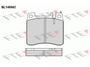 FTE BL1469A2 stabdžių trinkelių rinkinys, diskinis stabdys 
 Techninės priežiūros dalys -> Papildomas remontas
002 420 03 20
