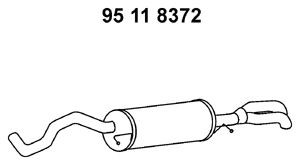 EBERSPÄCHER 95 11 8372 galinis duslintuvas 
 Išmetimo sistema -> Duslintuvas
8D0.253.609 T