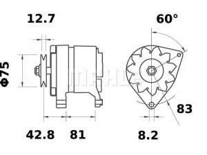 MAHLE ORIGINAL MG 394 kintamosios srovės generatorius
52032588