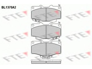 FTE BL1370A2 stabdžių trinkelių rinkinys, diskinis stabdys 
 Techninės priežiūros dalys -> Papildomas remontas
04465-33030, 04465-35031, 04465-35040