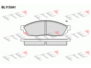 FTE BL1135A1 stabdžių trinkelių rinkinys, diskinis stabdys 
 Techninės priežiūros dalys -> Papildomas remontas
5521078460, 45022-SA0-670, 45022-SA0-999HE