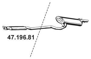 EBERSPÄCHER 47.196.81 vidurinis duslintuvas 
 Išmetimo sistema -> Duslintuvas
17430-02140, 1743002150