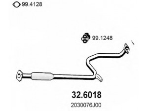 ASSO 32.6018 vidurinis duslintuvas 
 Išmetimo sistema -> Duslintuvas
2030076J00, 2030076J00KE, B030M76J0M