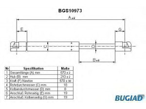 BUGIAD BGS10973 dujinė spyruoklė, bagažinė 
 Priedai -> Bagažinė/pakrovimo skyrius
13101335