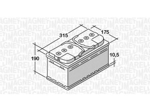 MAGNETI MARELLI 068080060010 starterio akumuliatorius; starterio akumuliatorius 
 Elektros įranga -> Akumuliatorius
000 915 105 AG, 000 915 105 AI
