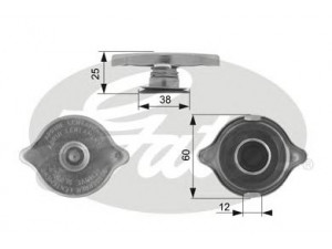 GATES RC123 radiatoriaus dangtelis
