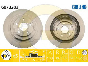GIRLING 6073282 stabdžių diskas 
 Dviratė transporto priemonės -> Stabdžių sistema -> Stabdžių diskai / priedai
26700AE030, 26700AE04A, 26700AE070