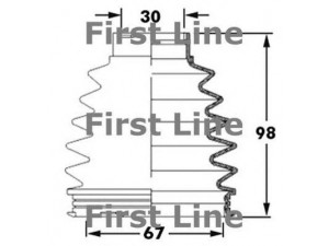 FIRST LINE FCB6003 gofruotoji membrana, kardaninis velenas 
 Ratų pavara -> Gofruotoji membrana
04437-30050, 443730050, 04437-30060