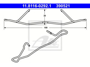 ATE 11.8116-0292.1 spyruoklė, stabdžių apkaba 
 Stabdžių sistema -> Stabdžių matuoklis -> Stabdžių dalys
5 42 531, 5 42 535, 90443871, 93173733