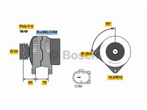 BOSCH 0 986 080 580 kintamosios srovės generatorius 
 Elektros įranga -> Kint. sr. generatorius/dalys -> Kintamosios srovės generatorius
12 31 7 797 519, 12 31 7 799 180