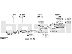 BOSAL 054.193.51 išmetimo sistema 
 Išmetimo sistema -> Išmetimo sistema, visa