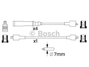 BOSCH 0 986 357 013 uždegimo laido komplektas 
 Kibirkšties / kaitinamasis uždegimas -> Uždegimo laidai/jungtys
